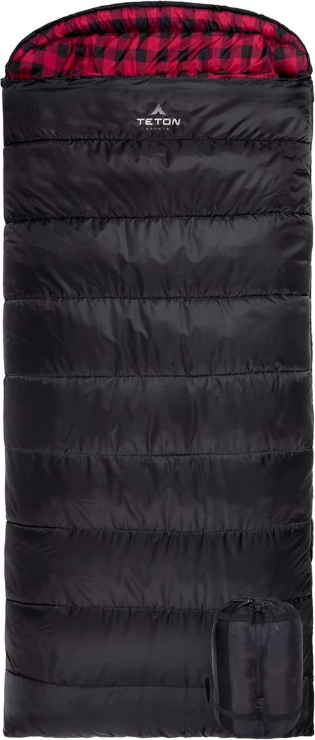 Teton Celsius XXL Sleeping Bag, Cold Weather Sleeping Bags for Adults and Kids, Camping Made Easy and Warm. Compression Sack Included, 35F, 25F, 0F, 20F Degree
