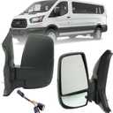 Driver Left Side Mirror Replacement Power Mirror Without Indicator Fit Ford Transit 150 250 350 from 2015-Onward