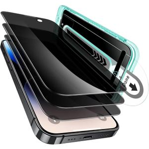 ESR 3 Pack for iPhone 14 Pro Max Privacy Screen Protector, Anti-spy Tempered-Glass Privacy Screen Protector with Flawless Fit Tray