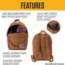 Carhartt Classic Mini Backpack, Durable, Water-Resistant Backpack with Adjustable Shoulder Straps, Black