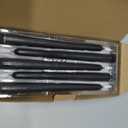 Black Flameless Taper Candles with Remote and Timer - 9.65 Inch Real Wax LED Candlesticks - Wax Drip Battery Operated Halloween Taper Candles with 3D Flickering Flame Halloween Decor, 6 Pack