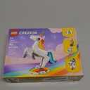 Lego Creator 3 in 1 Magical Unicorn Toy, Transforms from Unicorn to Seahorse to Peacock, Rainbow Animal Figures, Unicorn Gift for Grandchildren, Girls and Boys, Buildable Toys, 31140