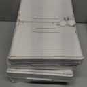 CTSNSLH 4 Tier Plastic Storage Bins and Boxes Organizer - Stackable with Lids for Bedroom, Living Room, Office - Foldable Containers (White)