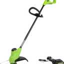 Greenworks 24V 10" Cordless TORQDRIVE String Trimmer, 2.0Ah Battery and Charger Included