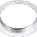 PATIKIL 6" Duct Connector Flange, Metal Straight Pipe Exhaust Flange Duct Mounting Plate for Heating Cooling Ventilation HVAC System, Galvanized Steel