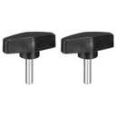 uxcell 2Pcs Clamping Screw Knob, M8 x 30mm Metric Carbon Steel t Shaped Thumb Screws Handle for Quick Remove Hand Tightening Knob Replacement