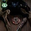 Wand Dice Spinner for Dungeons and Dragons, Metal D&D Unique Roulette Dice, Dungeons and Dragons Gift Set for Role Playing Games (Rustic Copper Hong)