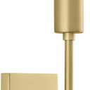Linea di Liara Berbella Gold Wall Sconce Light Fixture Modern Sconce Wall Lighting Bathroom Wall Sconces Hallway Light Fixtures Wall Lamp for Bedroom, LED Bulb Included, UL Listed (Single, Satin Brass)