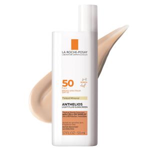 La Roche-Posay Anthelios Sunscreen SPF 40, Ultra-Light Fluid Broad Spectrum SPF 40, Face Sunscreen with Titanium Dioxide Mineral, Lightweight & Fast-Absorbing, Oil-Free, Matte Finish (Tinted), 50ML