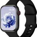 Sport Silicone Band Compatible with Apple Watch Bands 40mm 38mm 41mm 44mm 45mm 46mm 42mm 49mm for Women Men, Soft Wristband Water-proof Strap for iWatch Bands Series 11 10 9 8 7 6 5 4 3 2 1 Ultra SE