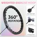 JLoibao Weighted Hula Circle with 26 Links(56Inch) for Adults Weight Loss, Infinity Fitness Hoop Plus Size, for Women Smart Exercise Equipment