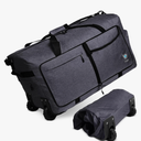 Bago Rolling Duffle Bag with Wheels - 27" 80L Foldable Weekender Bag, Waterproof Travel Duffel Bag, Heavy Duty lightWeight Duffle Bag for Traveling, Rolling Duffel Bag with Wheels (SnowBlack2023)