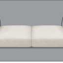 Imnopqr T Cushion Loveseat Sofa Cover Leather-Look 2PC Stretch Sofa Seat Cushion Slipcover Individual Couch Seat Covers with Elastic Bands, Pet-Friendly, Non-Slip, Easy Fit - Beige