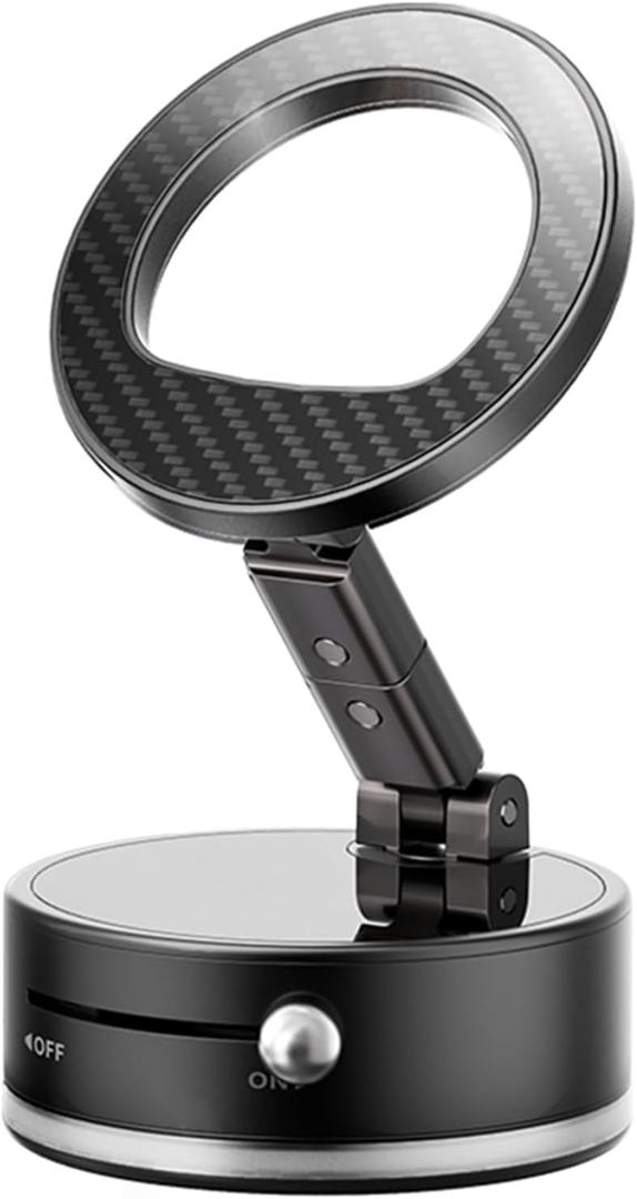Car Cell Phone Holder Compatible with iPhone Mag-Safe Car Mount, Magnetic Car- Mounts, 360 Adjustable Carbon Fiber