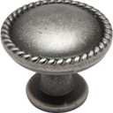 Cosmas 10 Pack 4115WN Weathered Nickel Rope/Scroll Cabinet Hardware Knob - 1-1/4" Inch Diameter