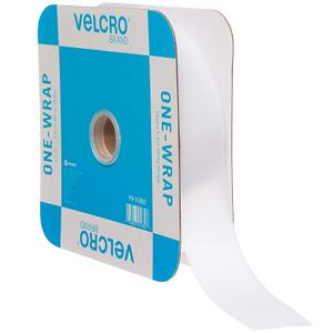 VELCRO Brand ONE-WRAP Bundling Ties – Reusable Fasteners for Keeping Cords and Cables Tidy – Cut-to-Length Roll, 45ft x 1 1/2in, White, 91882
