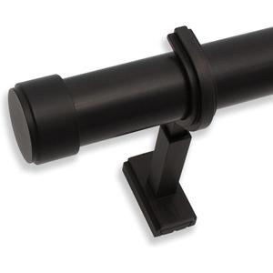 BlastHome Non-Adjustable Luxury Curtain Rods for Windows, 1  Rod Set, 4 foot Fixed Length, Brushed Dark Brown