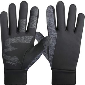 Winter Gloves Men Women Touch Screen Warm Gloves Cold Weather Windproof Gloves for Cycling Running Driving Motorcycle Biking Hiking Fishing Workout (Black, XL)