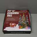 SINTENILL 6 FT Pop Up Christmas Tree with 100 LED Timer Lights & Remote, Green Collapsible Christmas Tinsel Tree Artificial Pencil Tree Xmas Decoration for Holiday Home Office Party, USB Powered