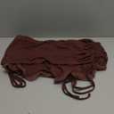 WDIRARA Women's Side Drawstring Ruched Lace Shorts Low Rise Stretchy Going Out Mini Shorts (X-Large, Coffee Brown)