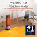 Lasko 18" Ellipse Ceramic Tower Space Heater - Remote - Black - CT18950