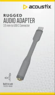 Acoustix Rugged Audio adapter 3.5 mm to USB-C connector