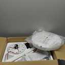 60 Inch Ceiling Fans with Lights, Large Modern White Ceiling Fan with Light and Remote Control, 6 Double Sided Blades, 6 Speed Reversible Motor, Dimmable LED, Silent Timing, Indoor Outdoor Patio Use