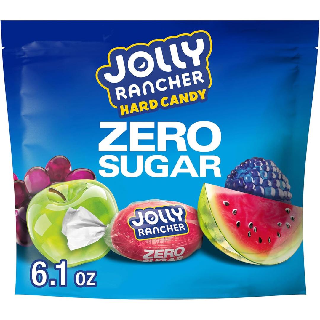 2 x JOLLY RANCHER Zero Sugar Assorted Fruit Flavored Hard Candy Bag, 6.1 oz (EXP 03/01/27)