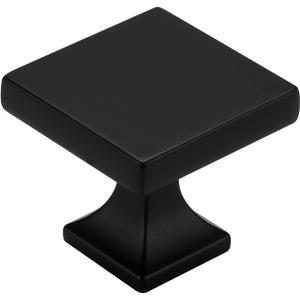 homdiy 25 Pack Black Cabinet Knobs Matte Black Square Dresser Drawer Knobs Zinc Alloy Kitchen Cabinet Hardware