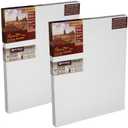 MASTERPIECE Z1MA-2556 Monet Pro 1.5" Deep Muir Belgian Linen 12.0 oz Acrylic Primed Stretched Canvas 25" x 56" White