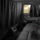 Car Privacy Curtains Set, Universal Fit Auto Blackout Curtains Baby Shades for Travel Camping Nap Sleeping in Car SUV Van (2 * Set of 3PCS Black)