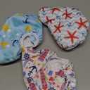 Langsprit 3 Pack Swim Diaper for Baby & Toddle, Reuseable Washable Diaper Swim for Swimming Lesson & Baby Shower Gifts (L, Sailing)
