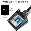 Passport Photo Cutter,35 x 45 mm Picture Cutter Machine,Handheld Paper Die Cutter Punch for ID Cards