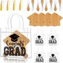 16Pcs Class of 2026 Graduation Charcuterie Board Gift Set Bulk Bamboo Cheese Board with Cheese Knives Congrats Grad Party Favors Supplies for College High School Graduation Gifts