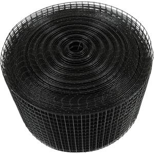 1/2 in Hardware Cloth, 6 in x 98 ft Chicken Wire Fence, Chicken Wire Mesh Roll for Rabbit Cages, Chicken Coop Fences and Poultry Enclosures(19 Gauge, Black)