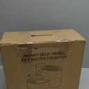 Potaroma Smart Wireless Pet Water Fountain, Stainless Steel Bowl, No Filter, 3.5L Large Capacity, Rechargeable Automatic Water Dispenser for Cats and Small Dogs, Wastewater Separation Fresh Water