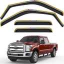 in-Channel Window Rain Guards Fit for 1999-2016 Ford F250-F550 SuperCrew, Extra Durable Window Visors Window Deflectors Vent Visors Vent Shades Car Accessories-4 pcs