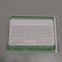 aoub Keyboard Case for iPad (A16) 11th Gen 11 Inch 2025, iPad 10th Generation 10.9 inch 2022 with Pencil Holder, Stand Folio Detachable Wireless Bluetooth Rechargeable Keyboard, Light Green