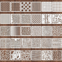 Geometric Stencils for Painting, Reusable Abstract Layering Stencils for Crafts Reusable on Wood, Furniture, Floor, Drawing Templates for Card Making, Cake Decorating, Rock Painting30 pack