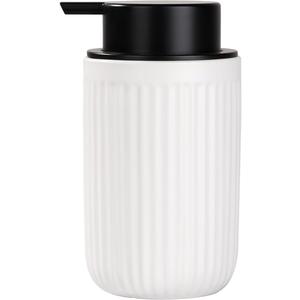 BosilunLife Dish Hand Soap Dispenser - White Liquid Pump soap Dispenser for Bathroom Decro 12oz Ceramic Kitchen Dish Dispenser with Rust-Proof Liquid Pump Modern Refillable Lotion Bottles