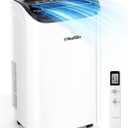 14,000 BTU Portable Air Conditioner with WiFi & Remote Control, Cools Up to 700 Sq.Ft, Auto-Evaporation Low Noise Portable AC Unit for Large Room, Office, Garage, Off White