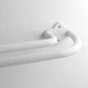 Double Curtain Rod Set, Wrap Around Blackout Drapery Rod for Room Darkening Panels, 48 to 88 Inches, White