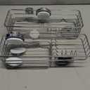 TAILI Shower Caddy Suction Cup 2 Pack with Hooks and Soap Holder, Heavy Duty Shower Organizer for Bathroom, No Drilling Silver bathroom suction shelves