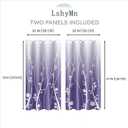 Flower Curtain 52x63 Inches Modern Simple Stripe Pattern Printed Curtains for Living Room Bedroom 2 Panel Set （Purple） CLLSMN313