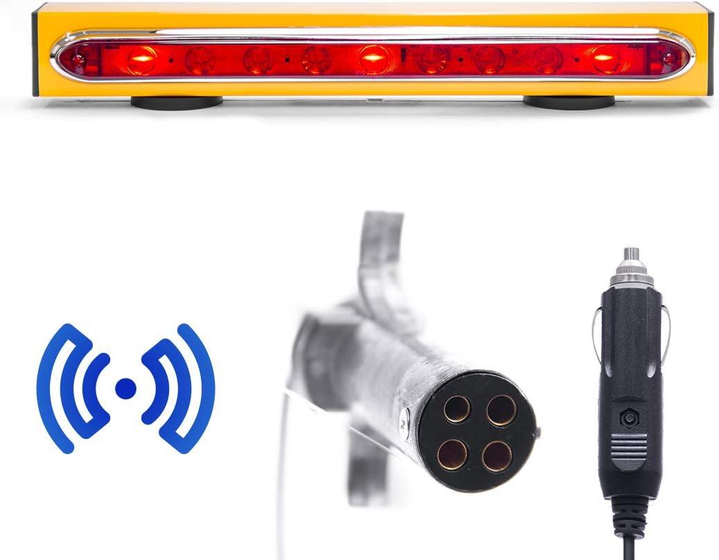 Master Tailgaters 19" Wireless Trailer Tow Light Bar | Ultra Bright LED | Multi Functional Signal Lights | Sturdy Magnetic Mount | 48 Feet Range | 4 Pin Round Hitch Transmitter
