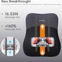 Back Massager with Heat for Pain Relief Deep Tissue, Ultrathin 4D Shiatsu Lower Back Massager, Chair Back Massager for Home Office, Gifts for Women Men