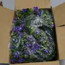 SJL Hanging Greenery 4pcs Realistic Artificial Plants Indoor Artificial Hanging Plants Outdoor Fake Eucalyptus Faux Ivy Plastic Flowers Leaves Decor for Bedroom Porch Wall (Purple)