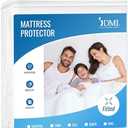 DMI Full Size Waterproof Mattress Protector - Fitted, Noiseless Mattress Cover, Soft and Breathable, 54" x 75"x 13", White