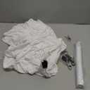 7.2FT Round Backdrop Cover White Round Arch Cover and Oh Baby Decal Sign - Adjustable Spandex Circle Arch Backdrop Cover for Birthday Party, Baby Shower, Wedding Decorations