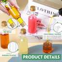 Yinder 100 Pcs Mini Liquor Bottles Set,50ml (1.7oz) Plastic Empty Spirit Bottles for Party,Alcohol Shot Containers with Caps, 6 Liquid Funnels and Kraft Tags with 65 ft Ropes(Gold Cap)